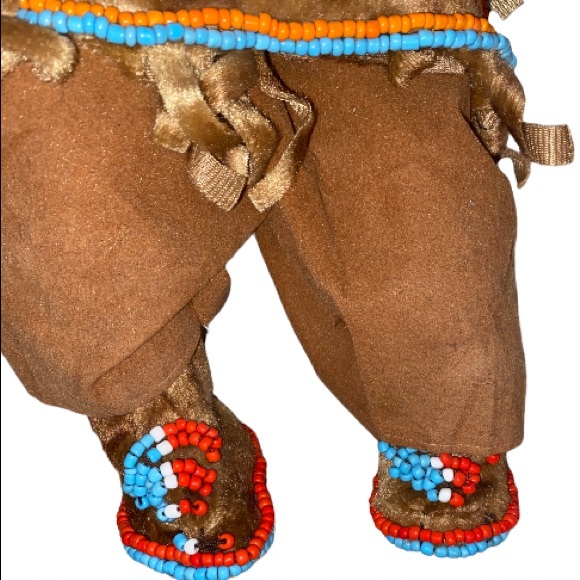 Authentic Hand Painted Native American Porcelain Doll - Picture 7 of 8